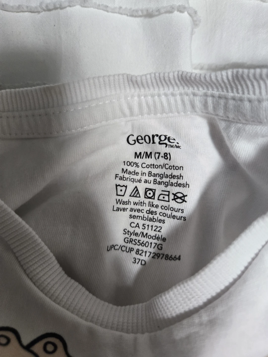 George! White Butterfly Print T-Shirt - M/M (7-8) - photo 2