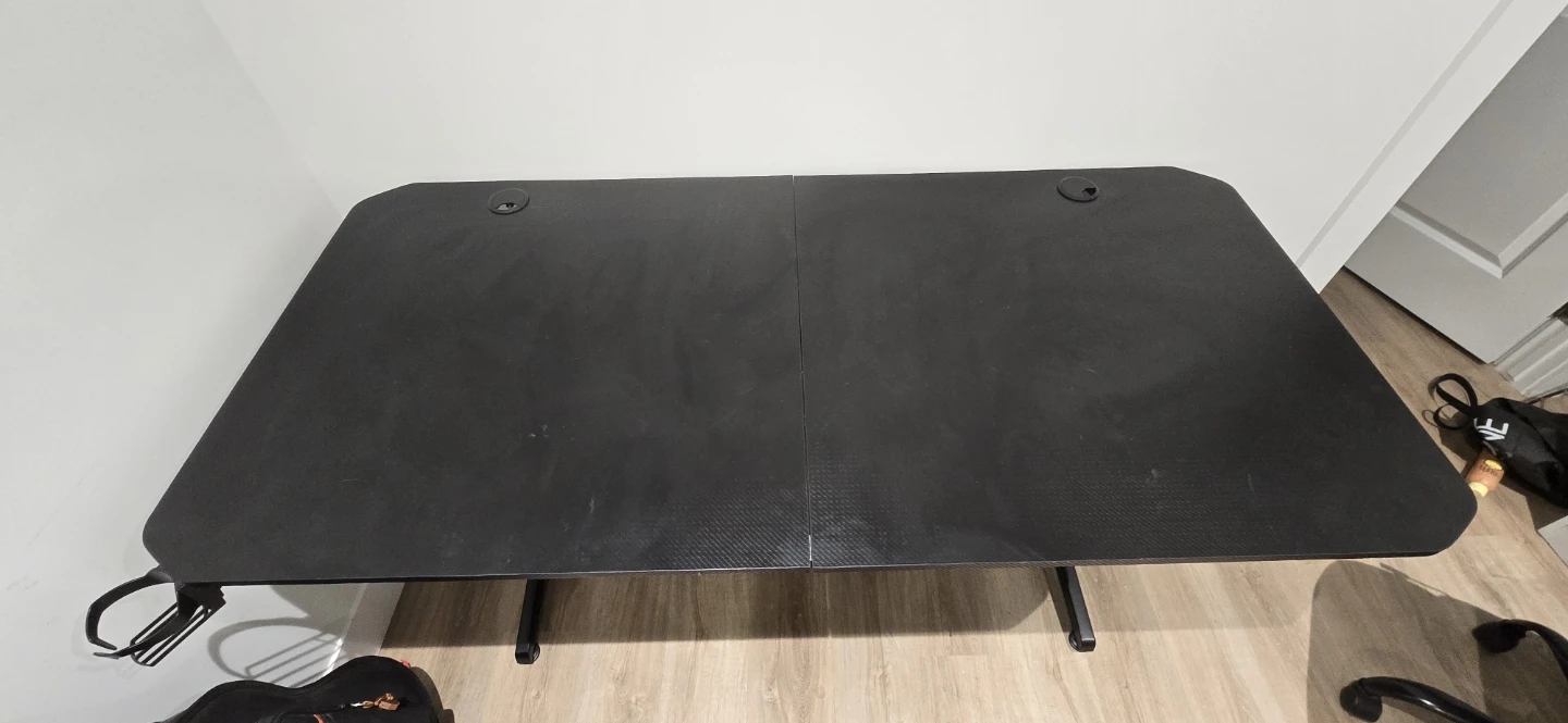 Black Gaming Desk with Cable Management Tray - photo 3