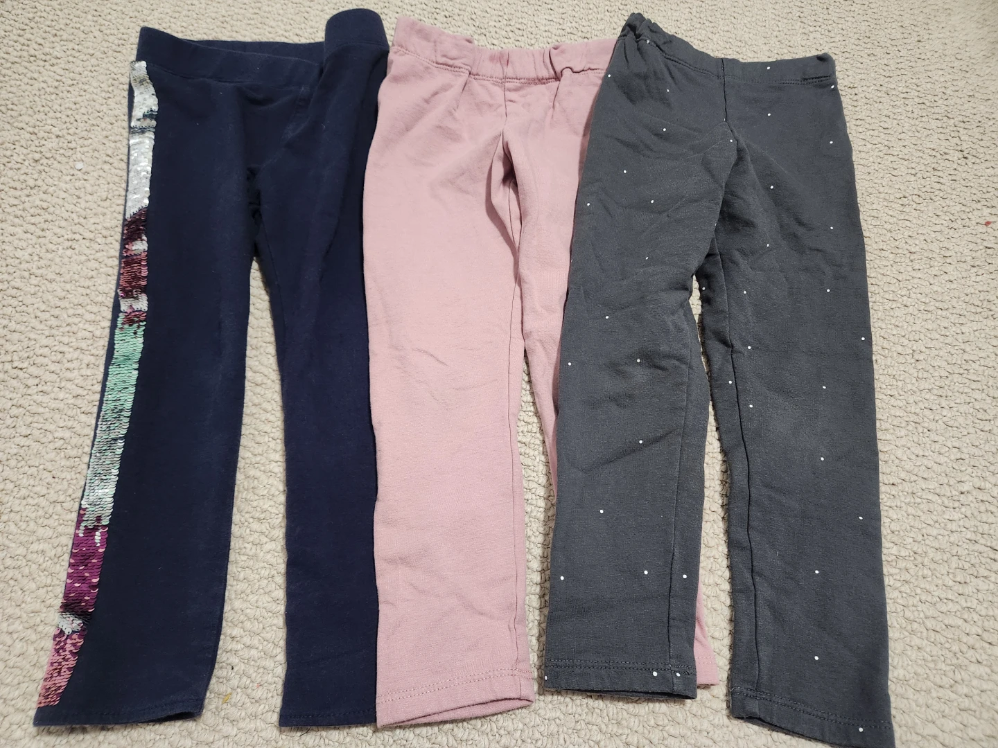 Toddler girl 3t - 4t  - Navy Sequin, Pink, Grey Dot