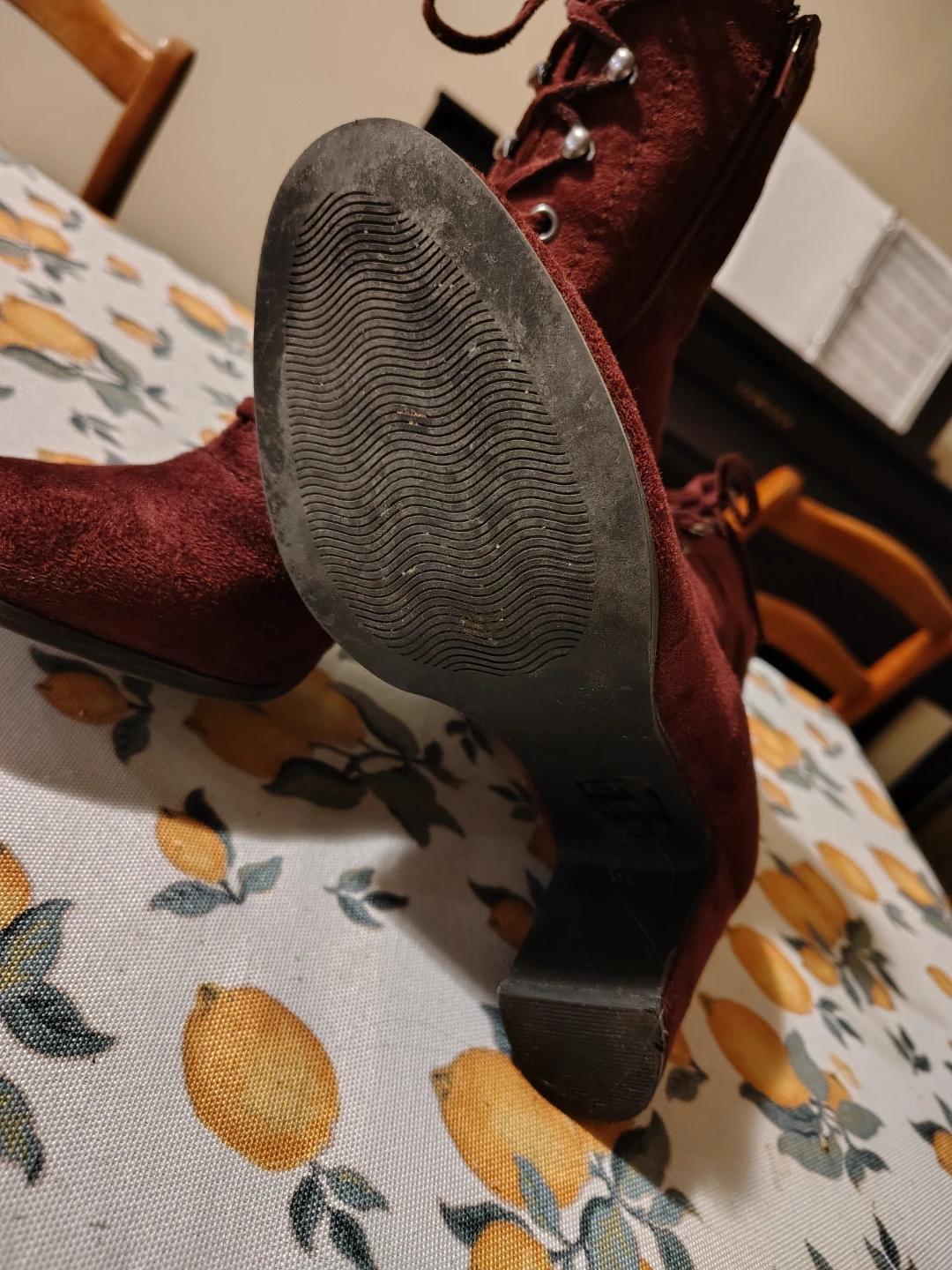Maroon Suede Lace-up Heeled Boots Aldo - 6.5 - photo 4