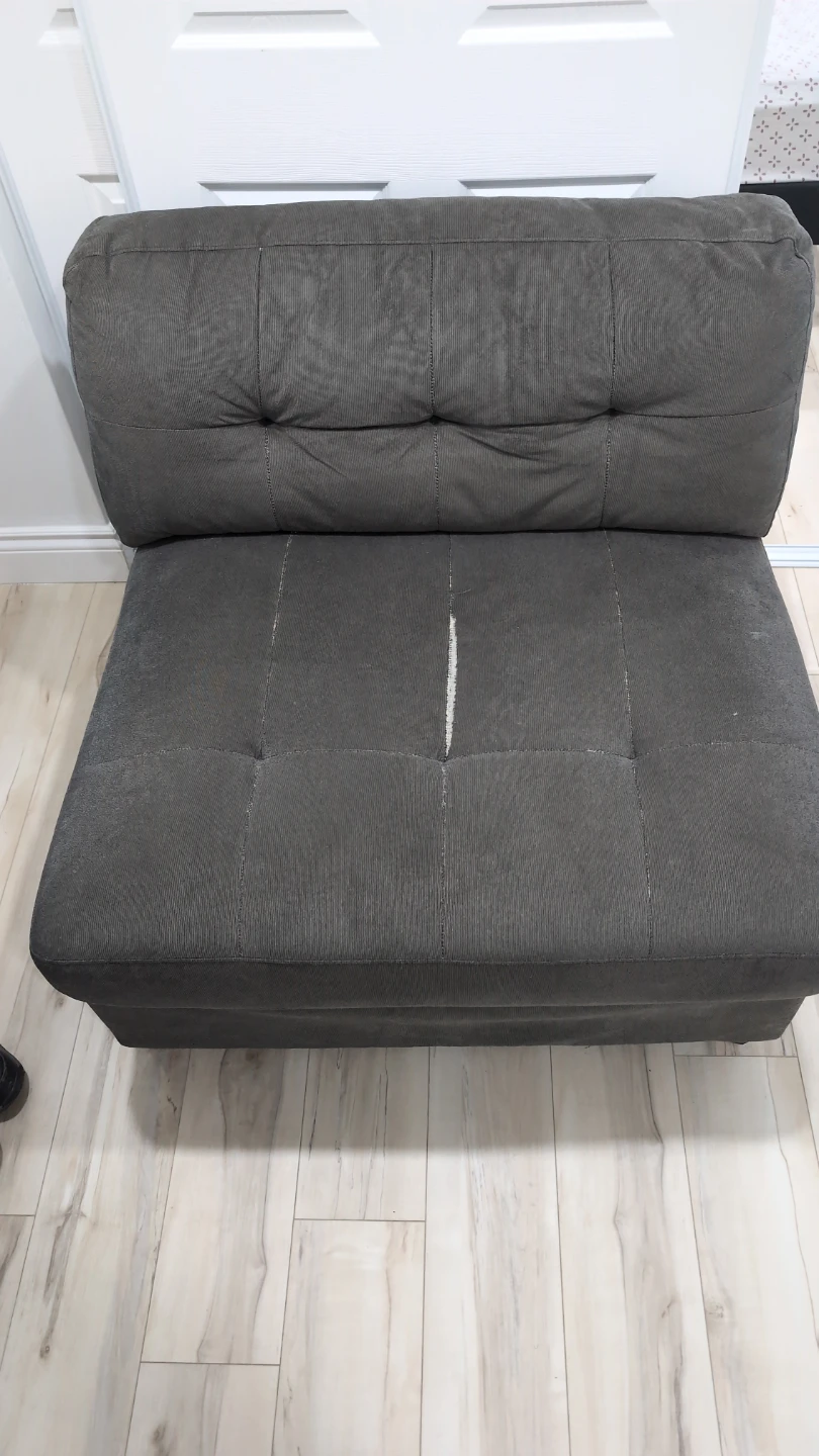 Grey Fabric Accent Chair
