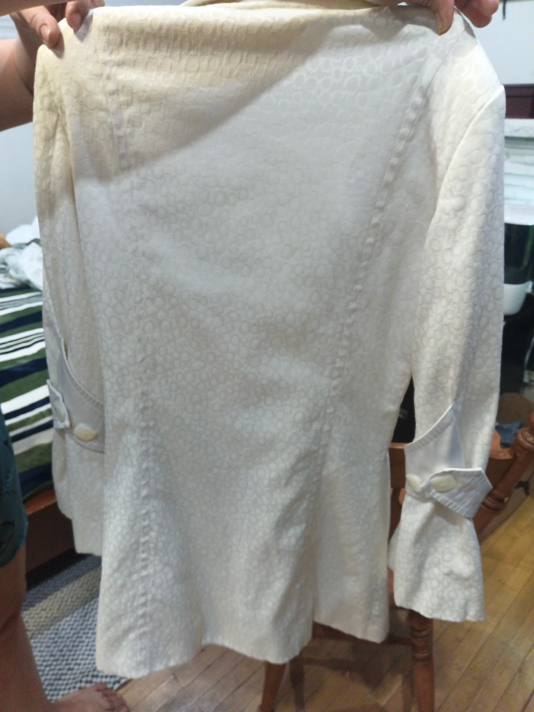 Nicole Benisti White Textured Blazer - Size S