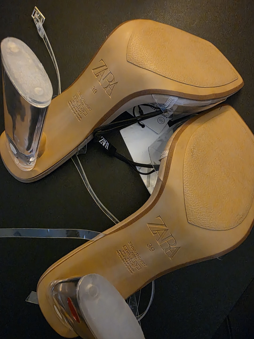 ZARA Women's Clear Strap Heeled Sandals Size 39 - photo 3