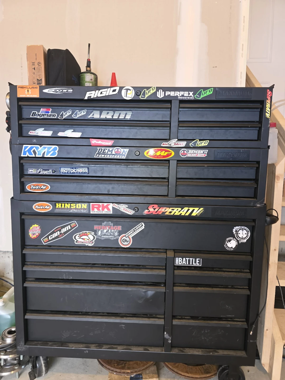 Black Rolling Tool Chest with Stickers - photo 2