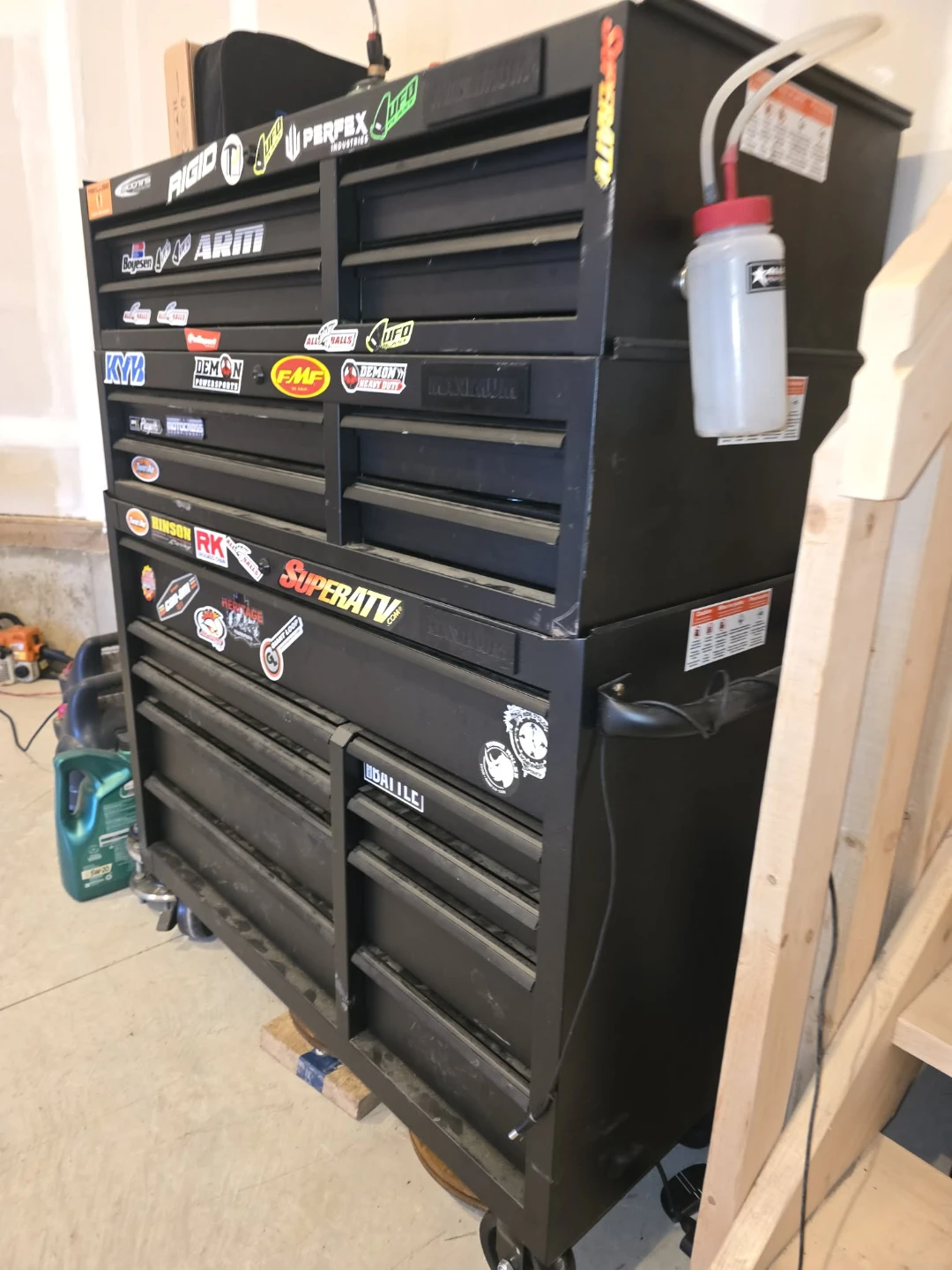 Black Rolling Tool Chest with Stickers - photo 3