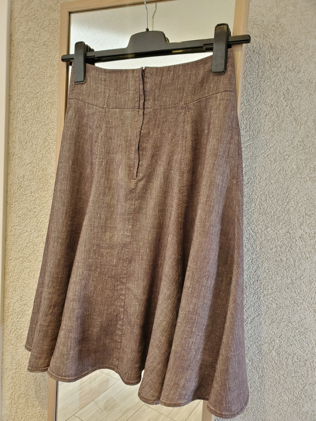 Le Château Brown Textured Skirt Size 3/4 - photo 5