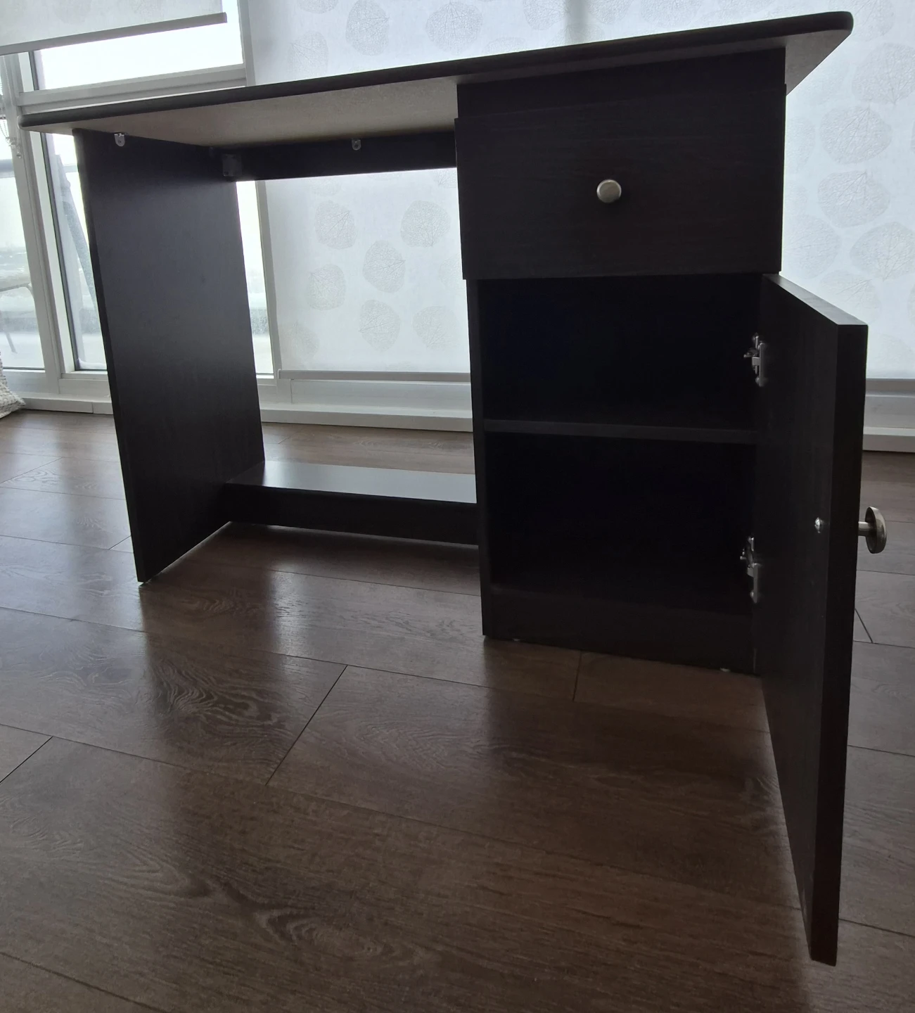 Dark Brown Desk with Drawers - photo 3