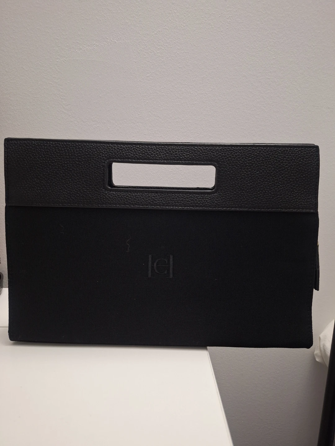 Black Clutch Bag with Handle