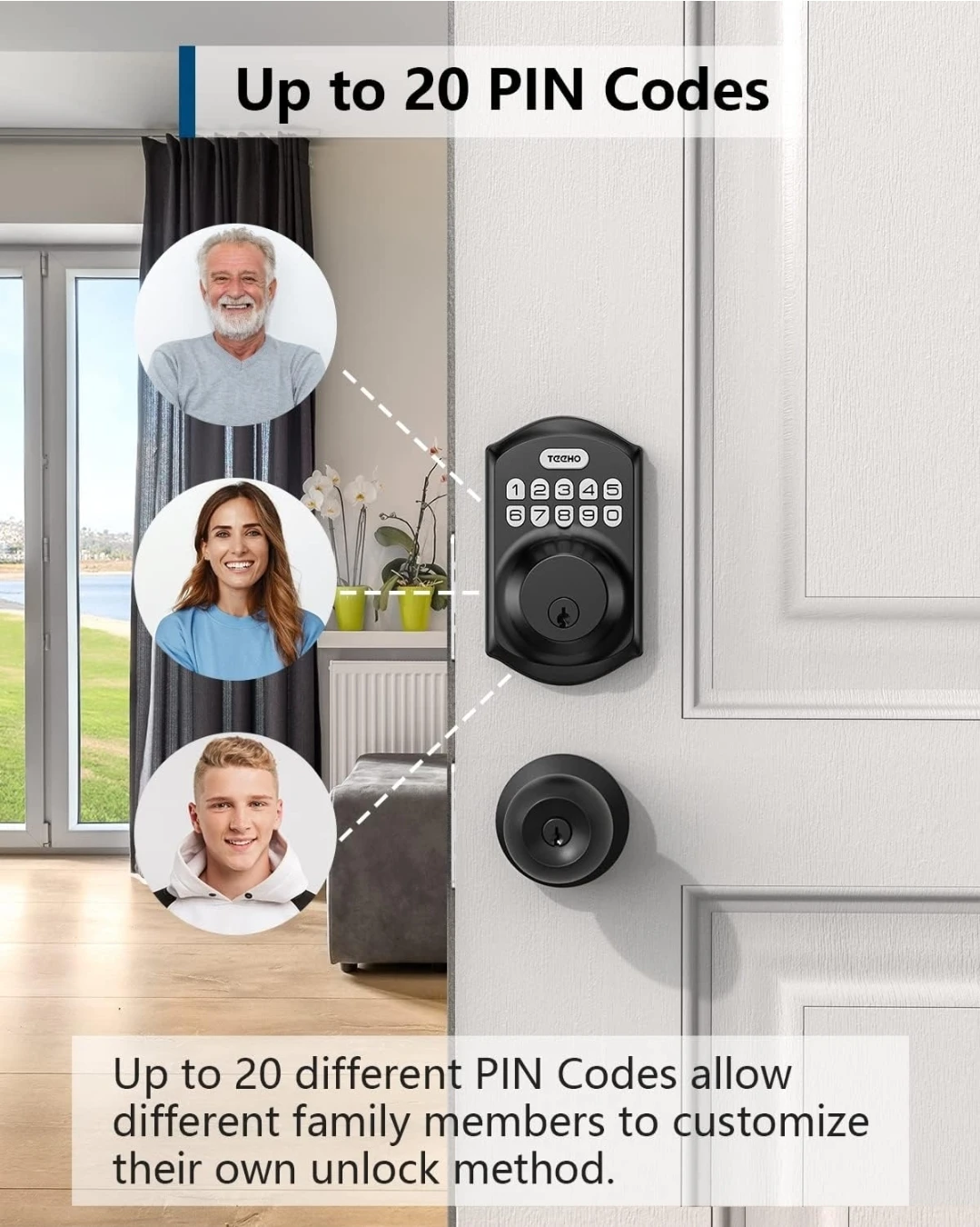 TEEHO Keyless Entry Door Lock - photo 2