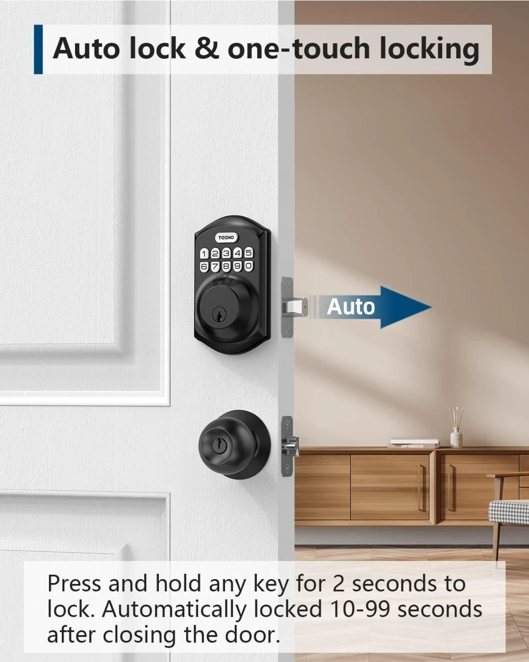 TEEHO Keyless Entry Door Lock - photo 3