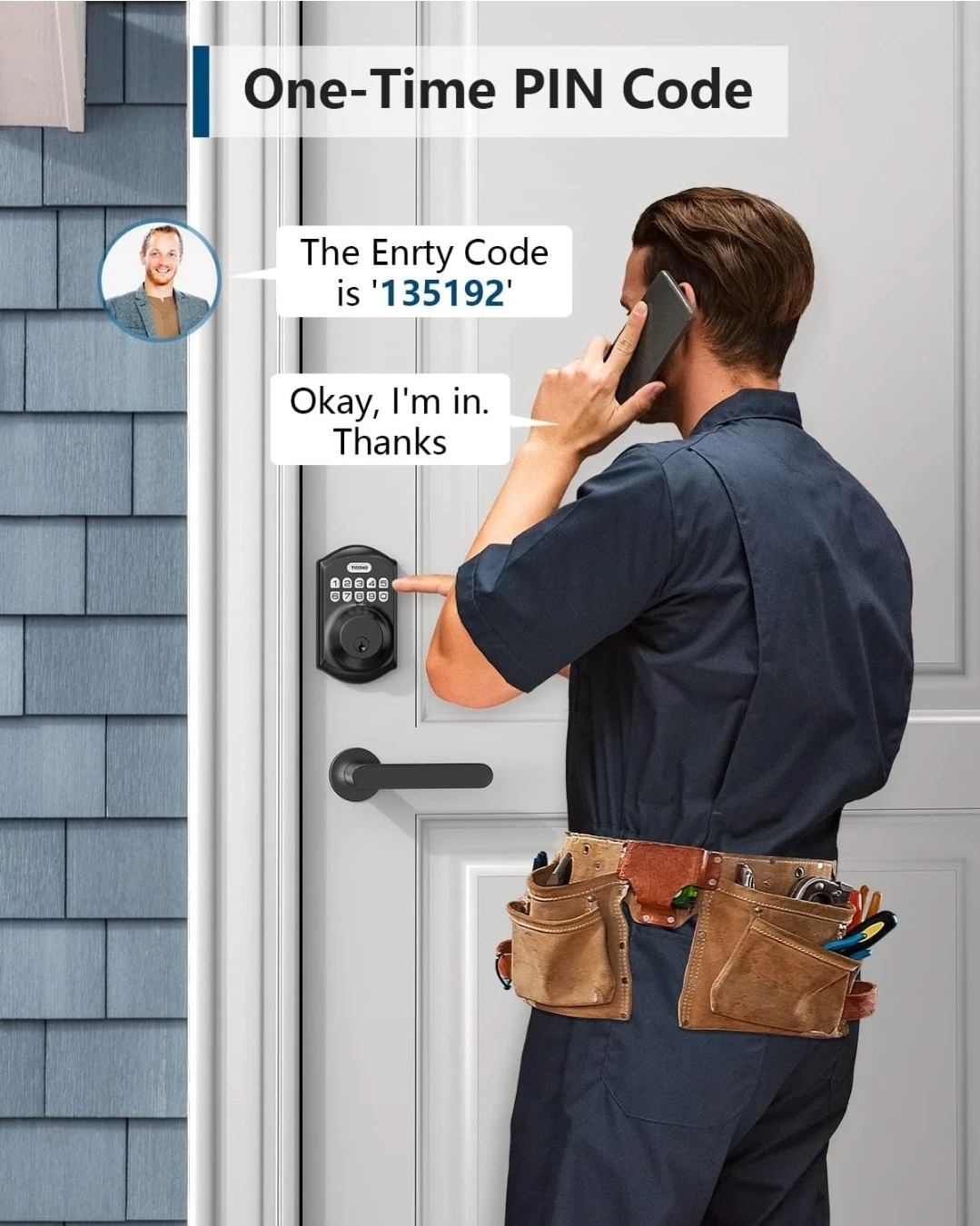 TEEHO Keyless Entry Door Lock - photo 4