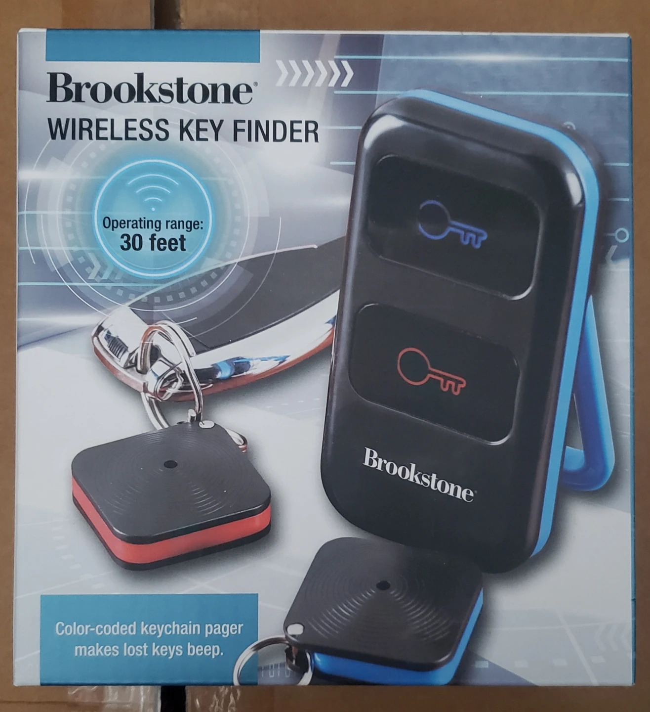 🥕Brookstone Wireless Key Finder w/Color-Coded Pagers🥕