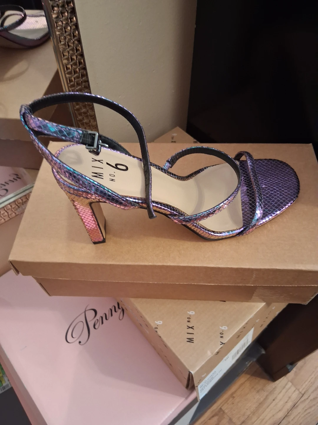 MIX. NO. 6 "Heeled Sandals - Purple/Nude"
