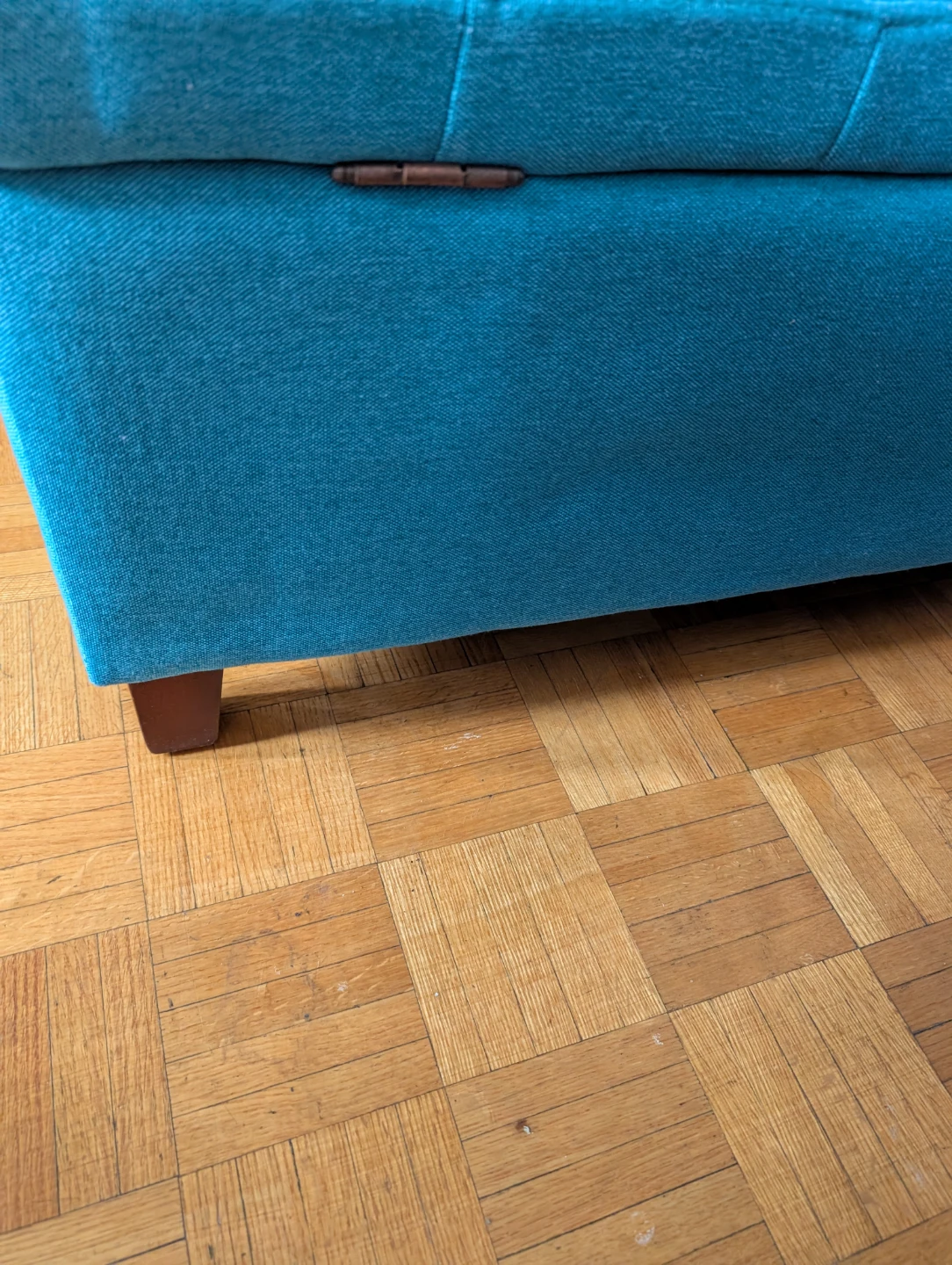 Teal Tufted Storage Ottoman Bench - photo 5