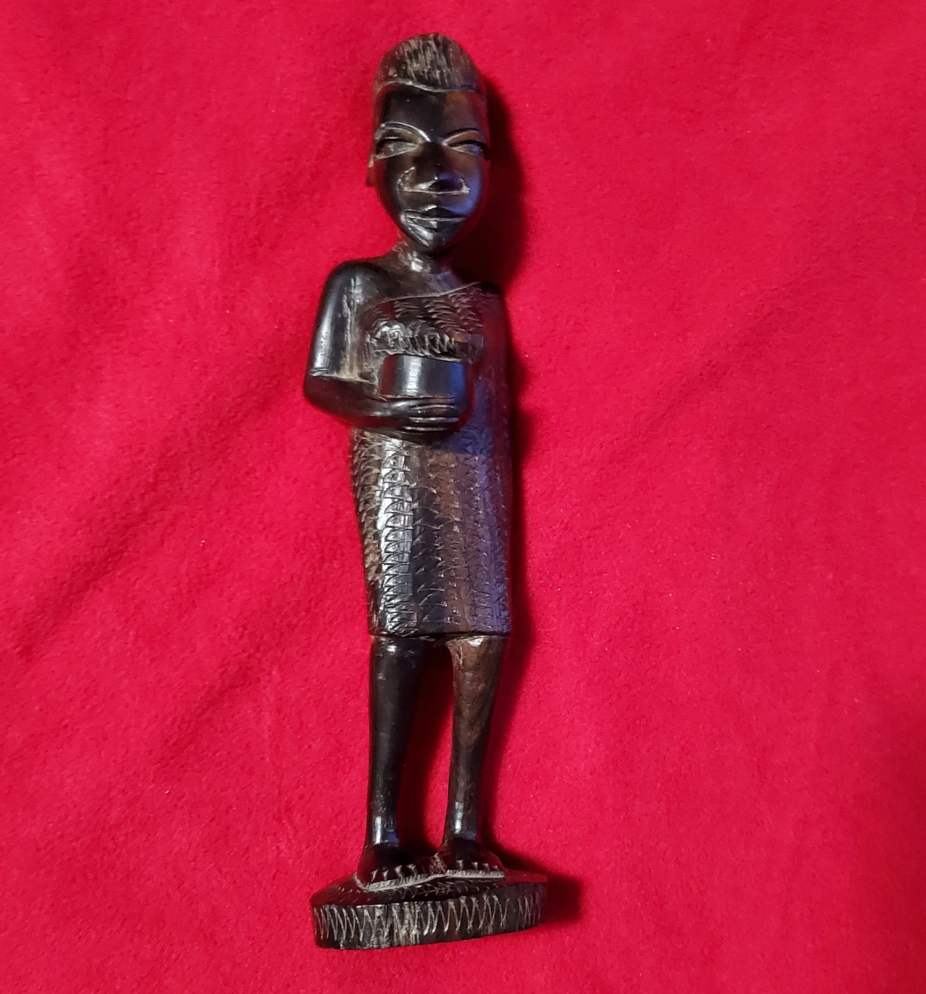 African Carved Ebony Figure (7")