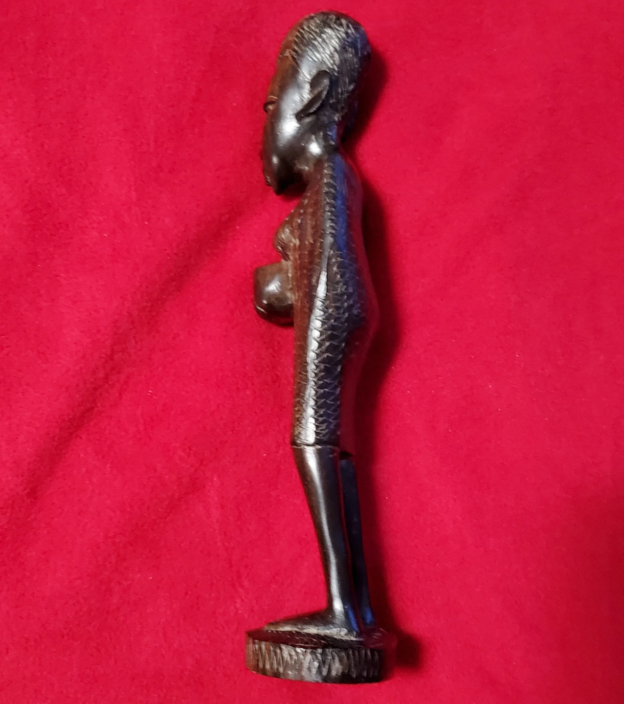 African Carved Ebony Figure (7") - photo 3