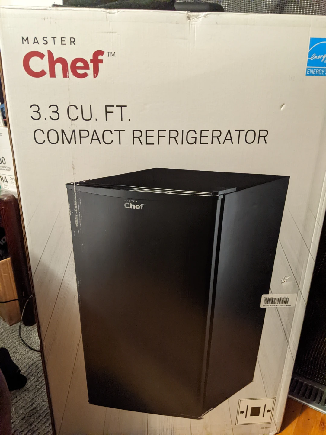 Master Chef 3.3 cu. ft. Compact Refrigerator