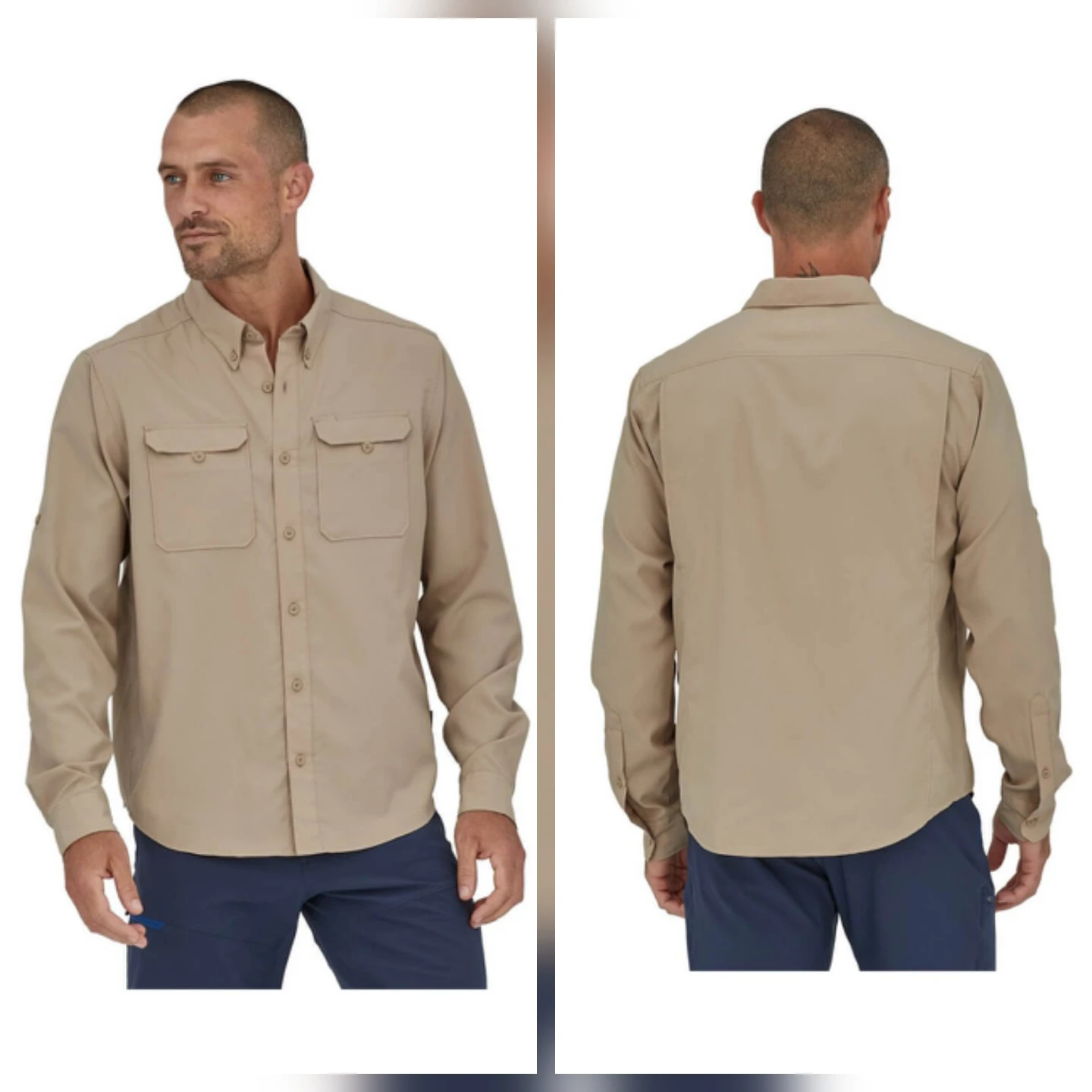 Patagonia Long-Sleeved Self-Guided Hike Shirt Oar Tan Size L/XL - photo 3
