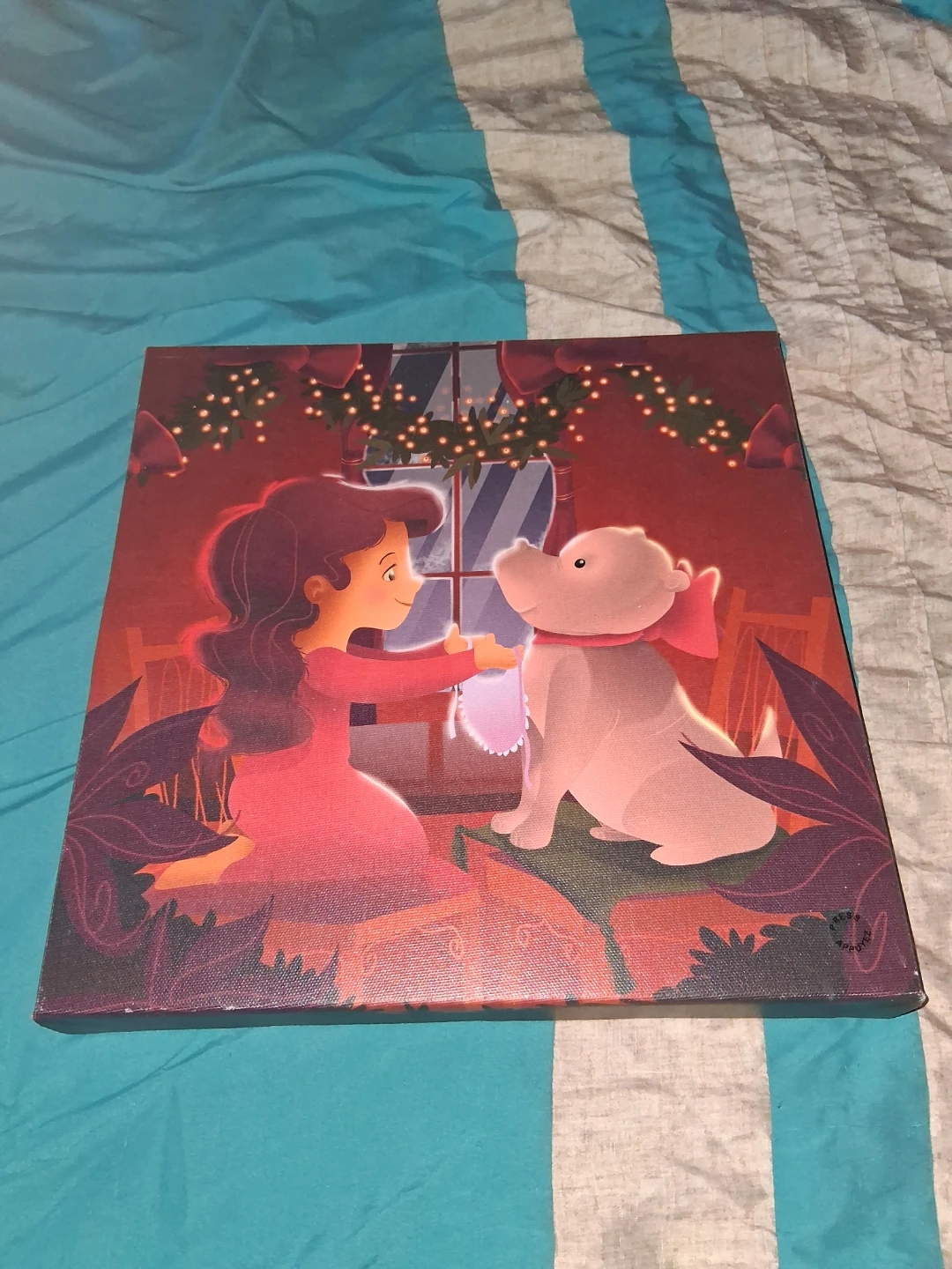 Fly Sky Pix "Hippopotamus for Christmas" Art