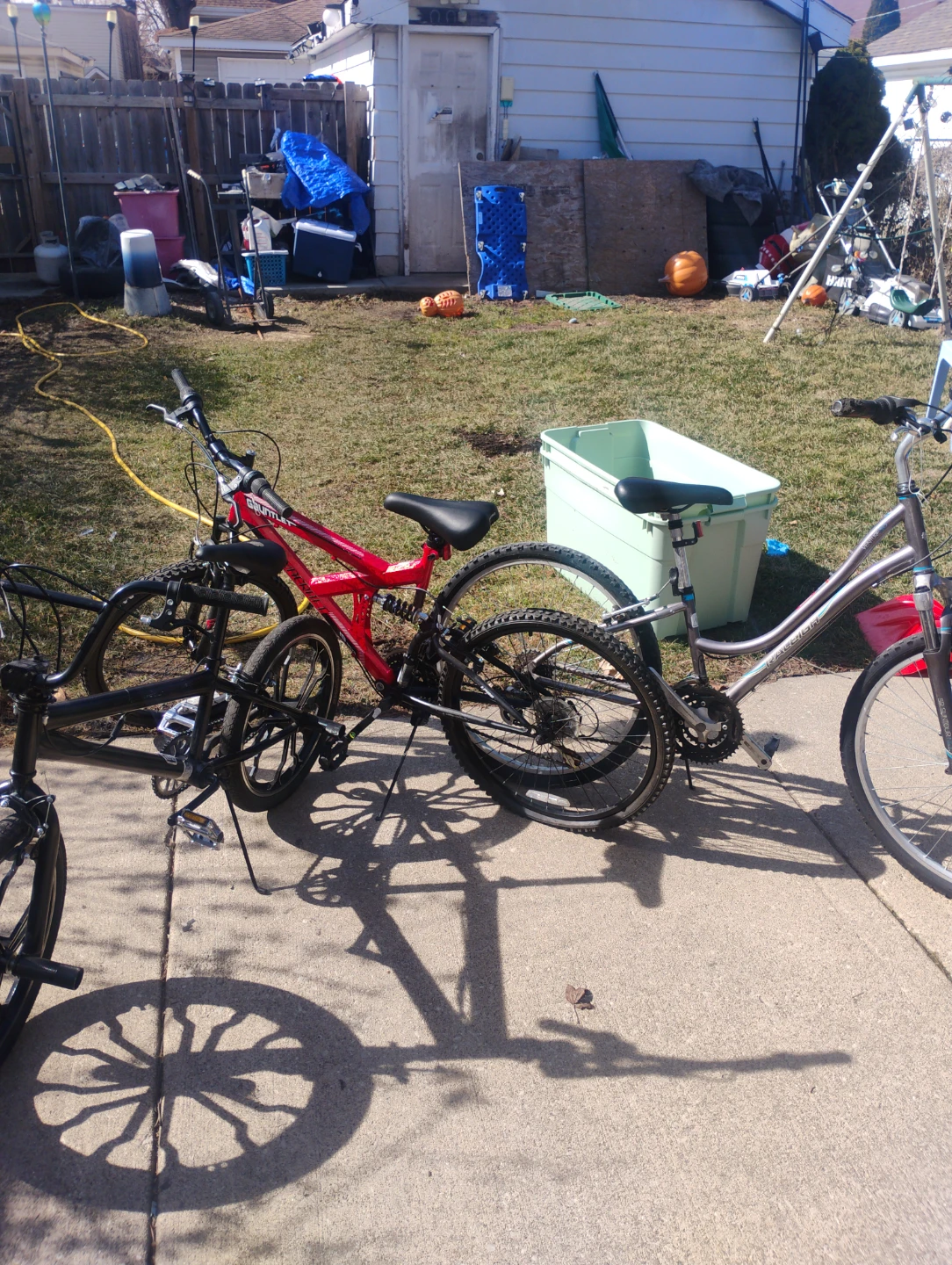 3 bicycles all together