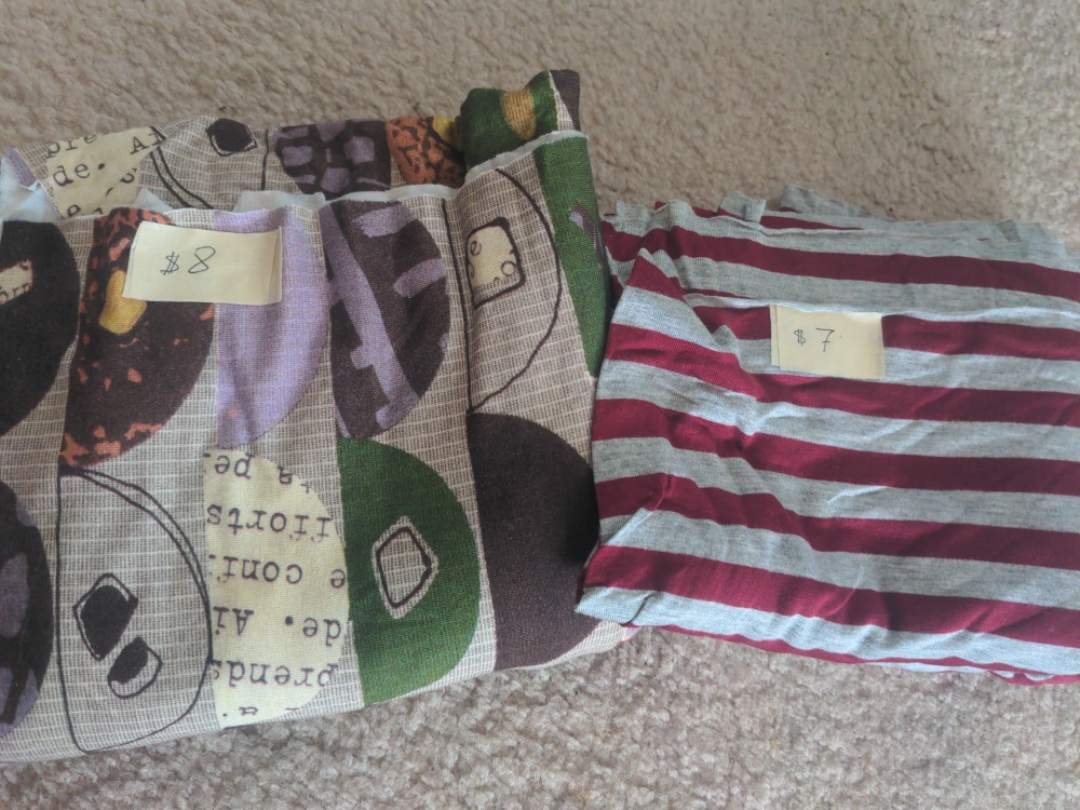Striped and patterned knit rayon/bamboo fabrics