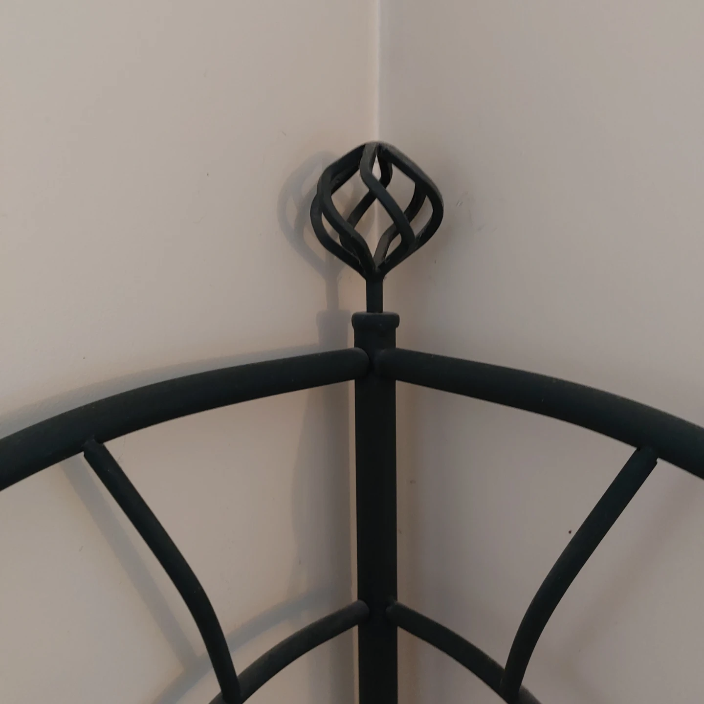 Dark Green Metal Corner Shelf with Glass - photo 4