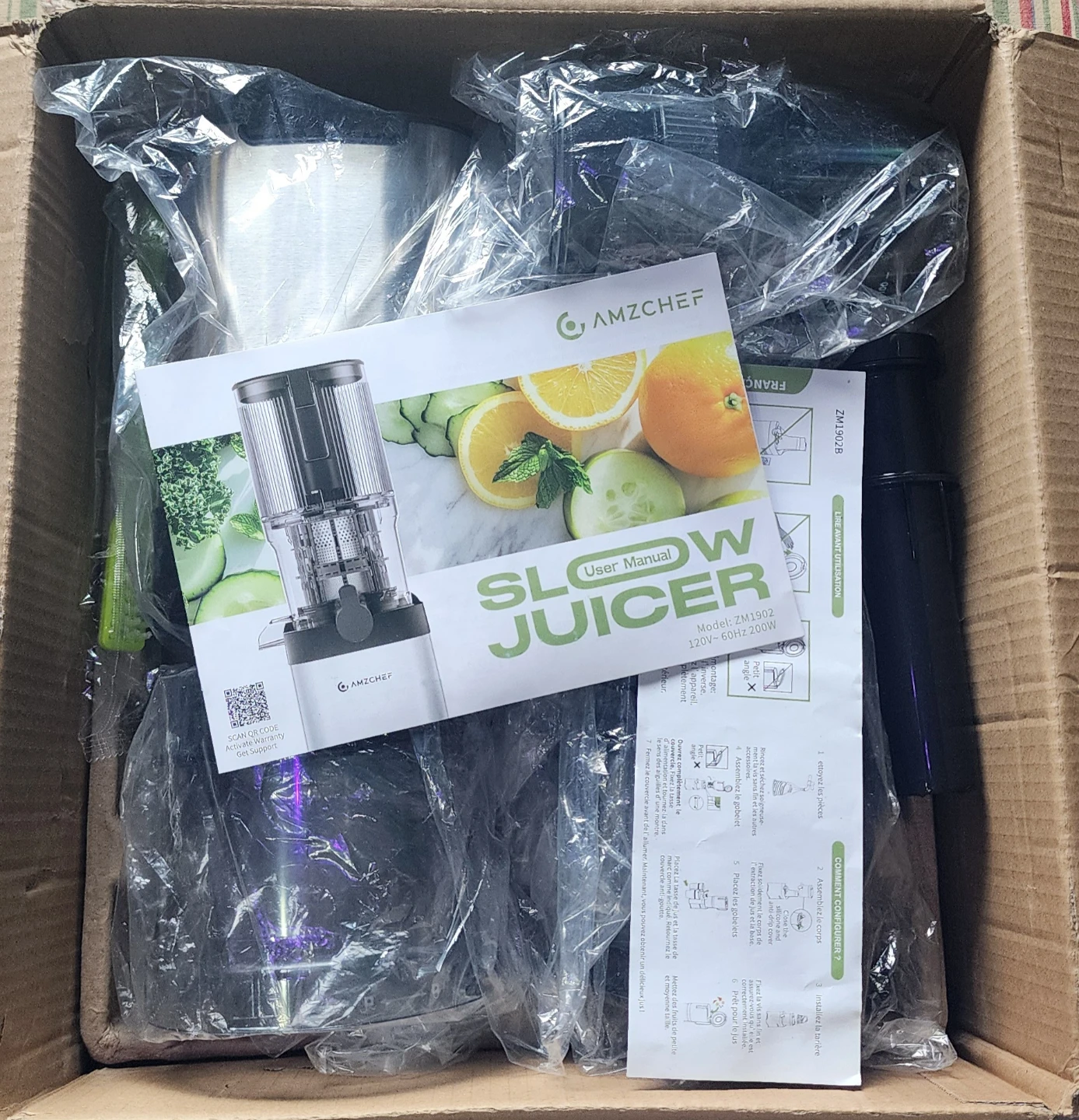 AMZCHEF Slow Juicer