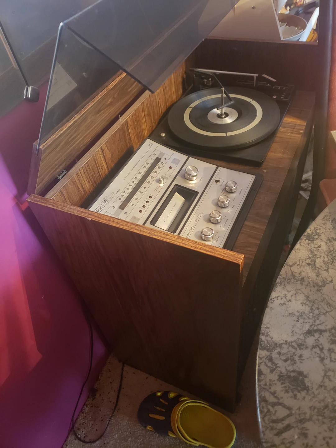 Sears AM/FM Stereo Receiver with 8-Track Player and Turntable - photo 3