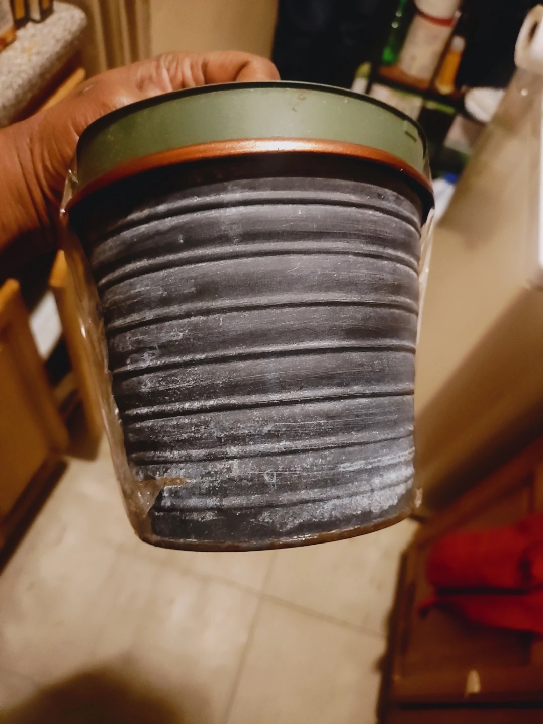 🧡Black Textured Planter Pot used - photo 5