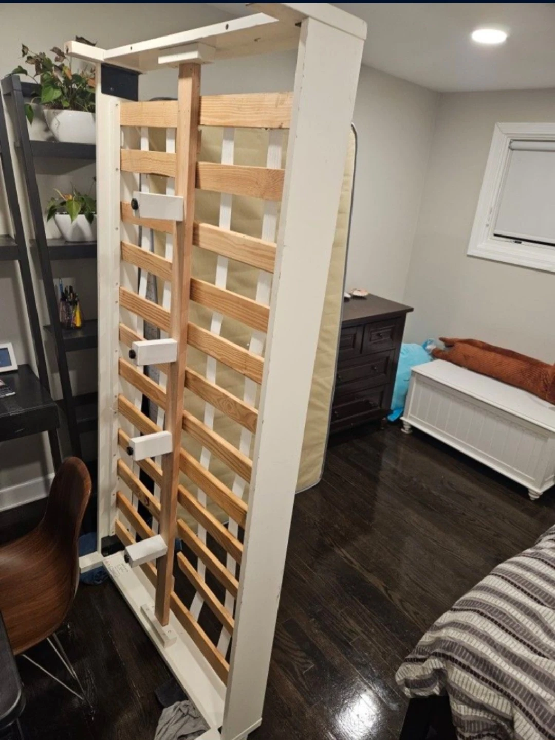 White Twin Bed Frame with Mattress - photo 4