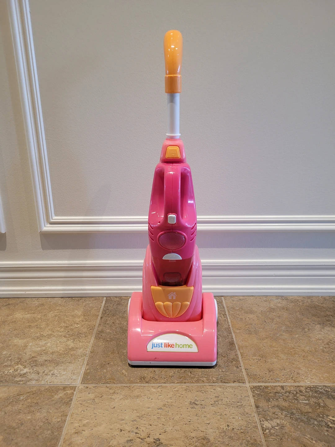 Just Like Home Pink Toy Vacuum Set