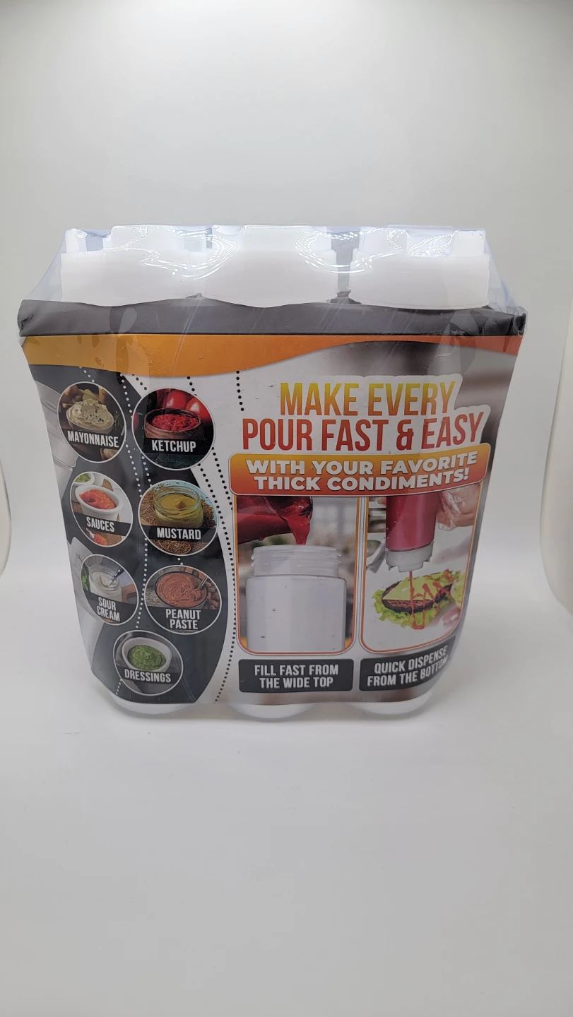 Set of 6 Condiment Squeeze Bottles 16oz – Clear Sauce Bottles - photo 2