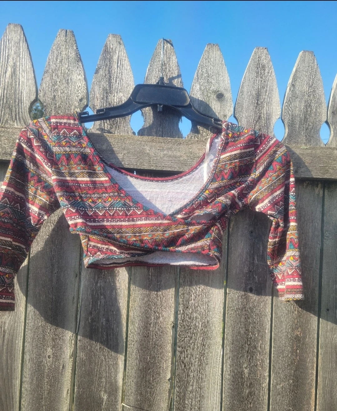 Women's Bohemian Print Cropped Top - photo 2