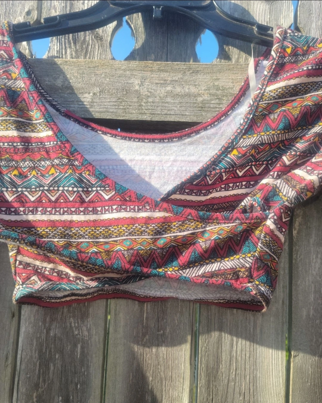 Women's Bohemian Print Cropped Top - photo 3