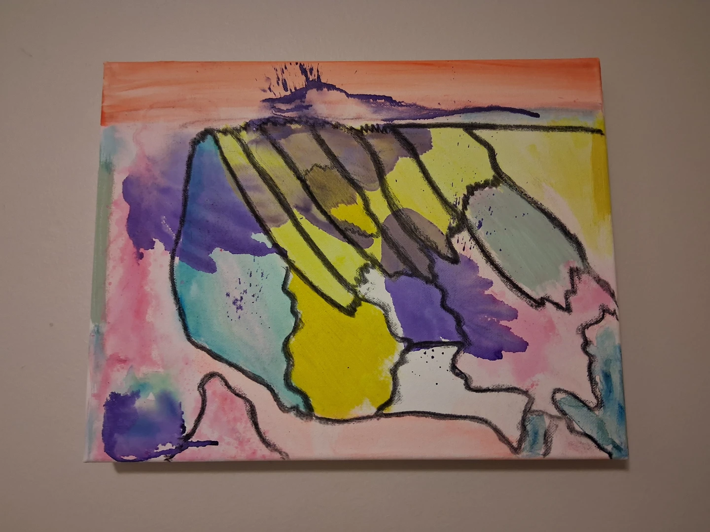 Abstract Watercolour Painting