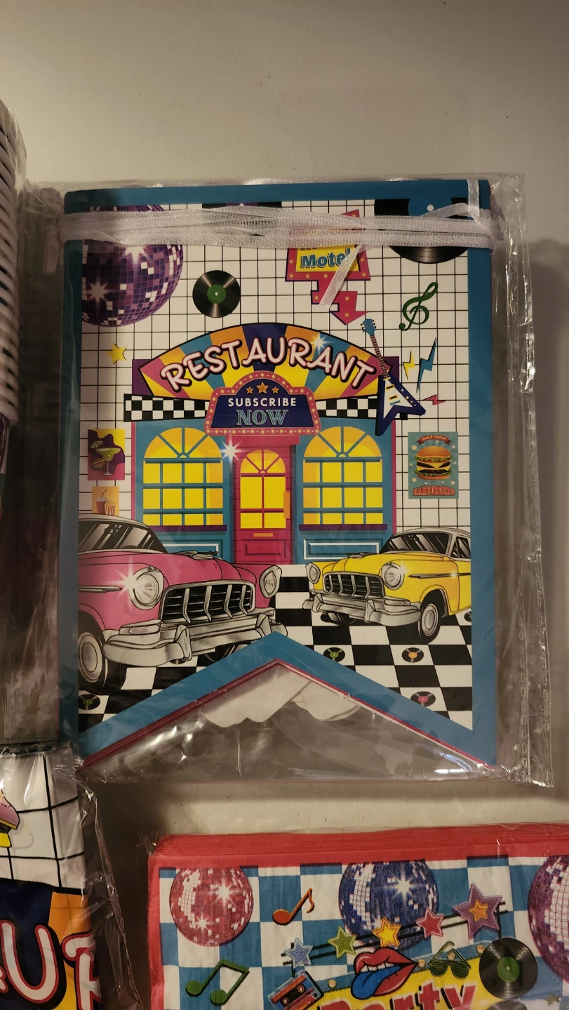 Retro Diner Party Supplies Set- Set for 20 people - photo 3