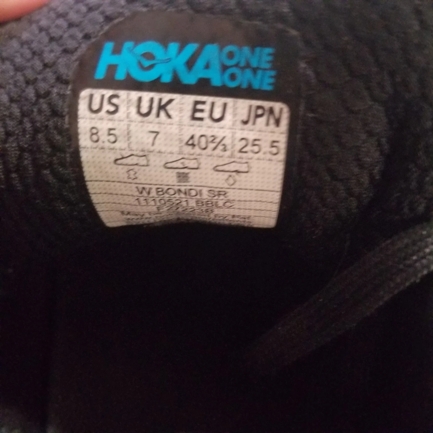 Like New Mens Hokka Black Sport Running Shous - photo 3