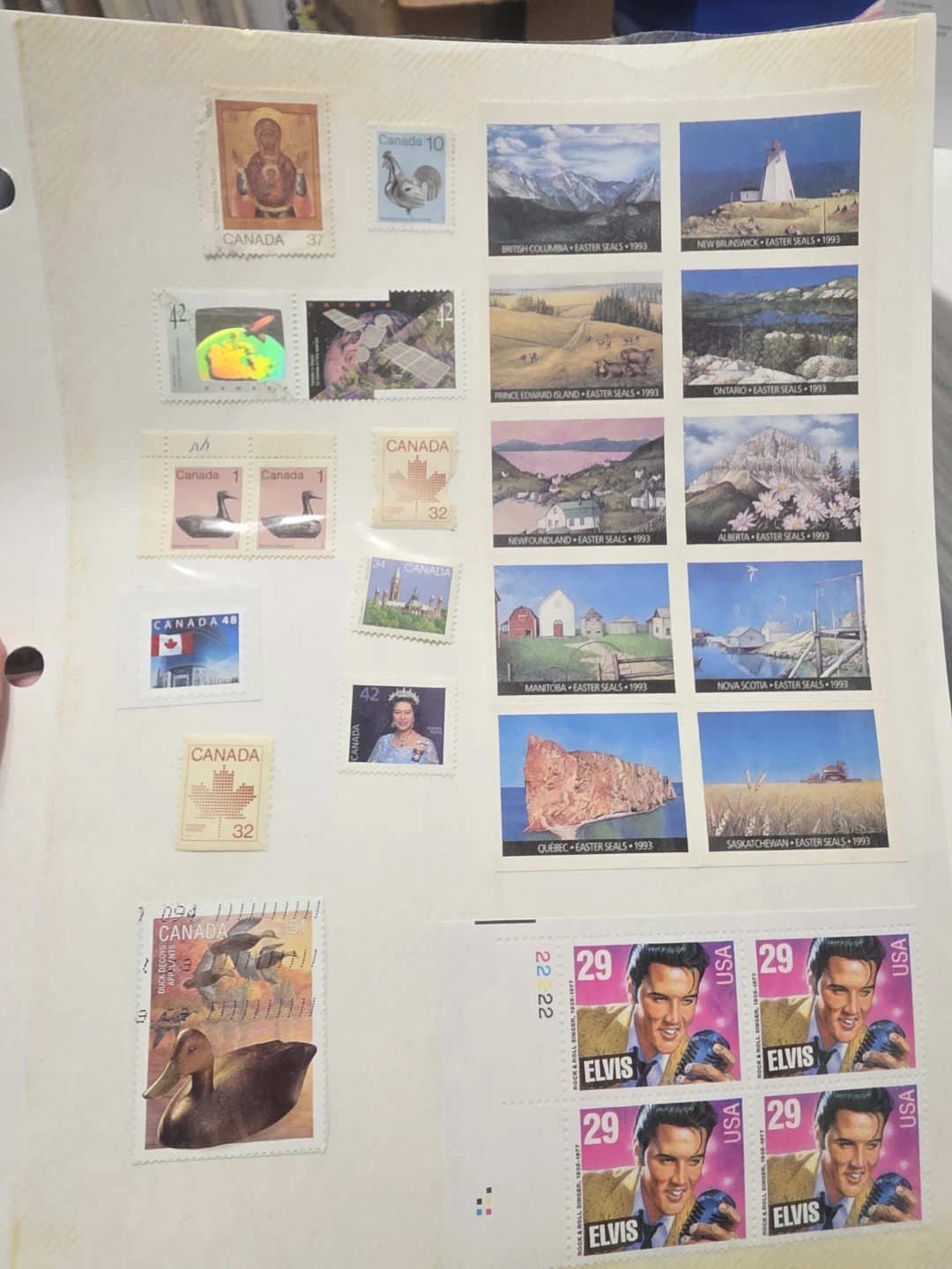 Canadian and USA Postage Stamps Collection