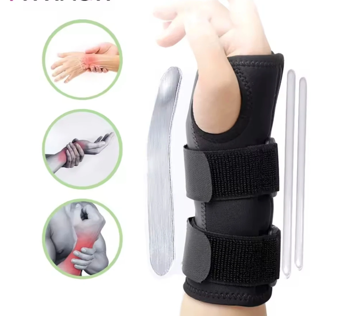 Adjustable Wrist Brace with Aluminum Bar Support