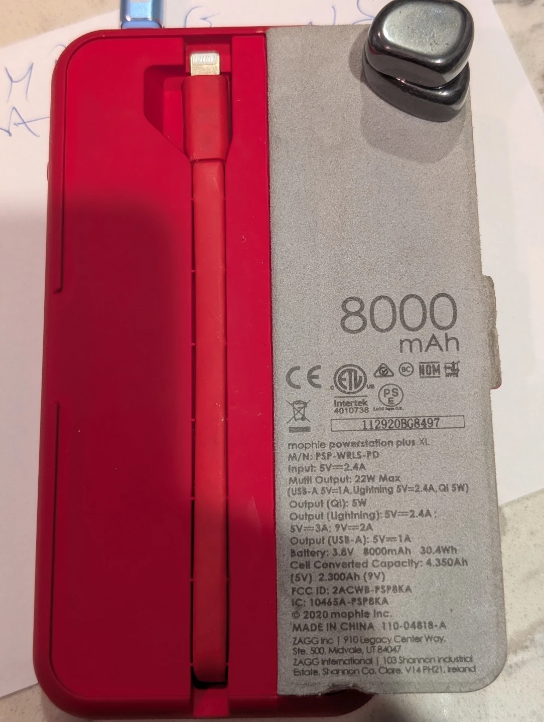 Supreme mophie powerstation plus XL 8000 mAh Portable Charger - photo 3