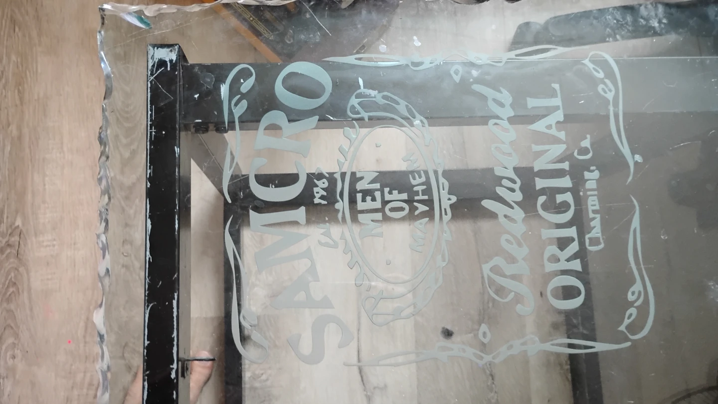 Hand made custom Sons of Anarchy "Samcro Glass Top Table - photo 3