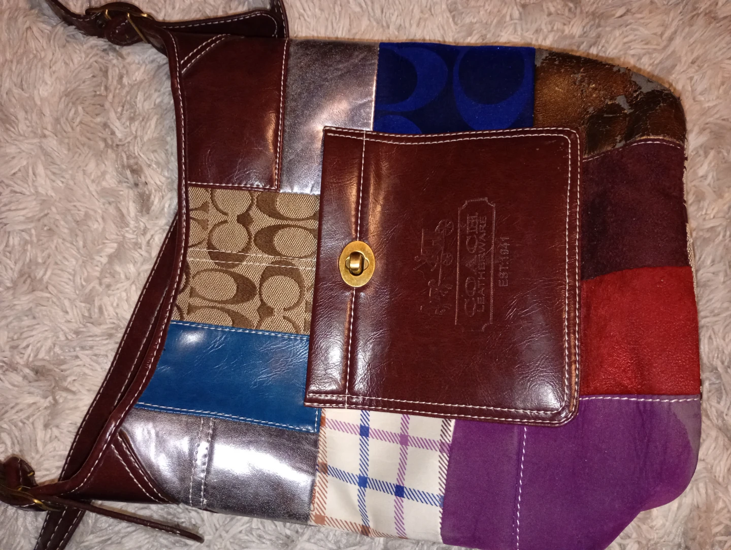 Coach Patchwork Leather Shoulder Bag