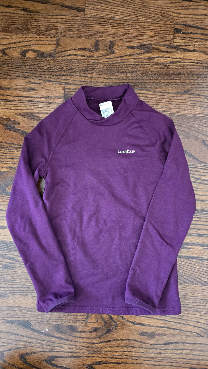 Wedze Purple Long Sleeve Top - Size 10 Years