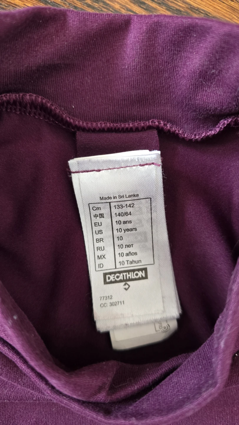 Wedze Purple Long Sleeve Top - Size 10 Years - photo 4