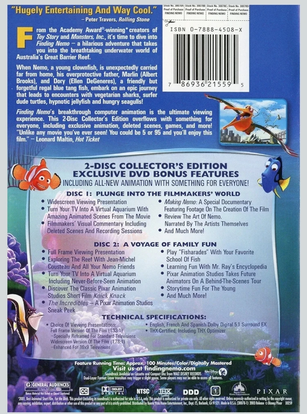Finding Nemo 2-Disc Collector's Edition DVD - photo 3