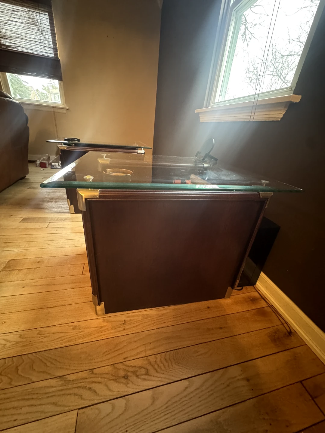 Pair of End Tables with Glass Tops - photo 5
