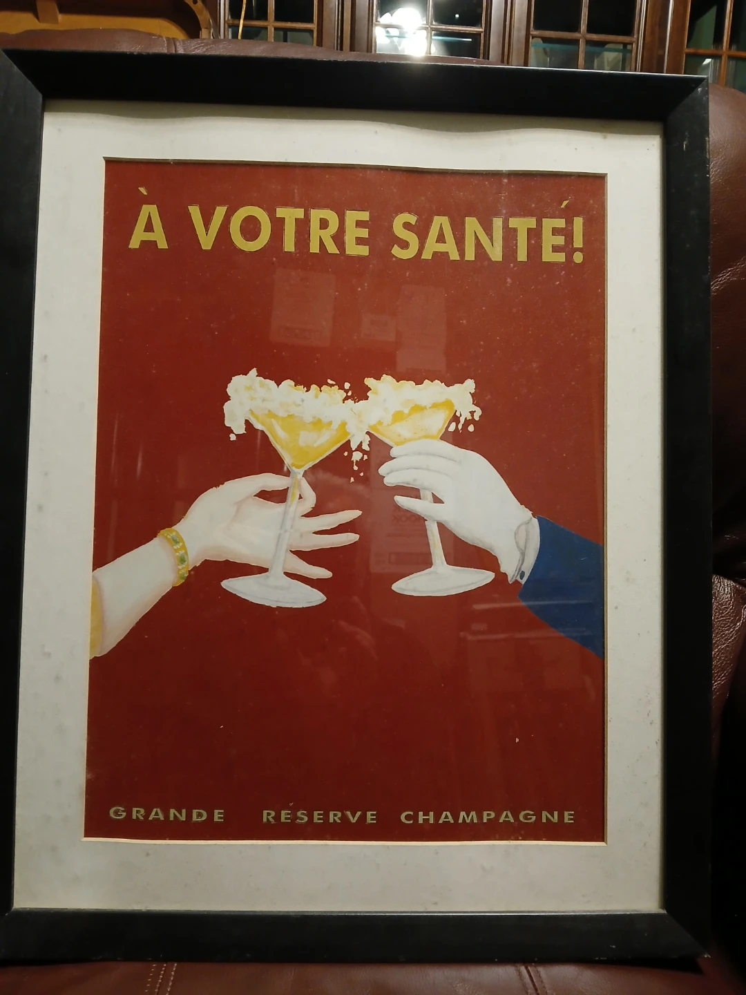 A Votre Sante Grande Reserve Champagne Framed Print