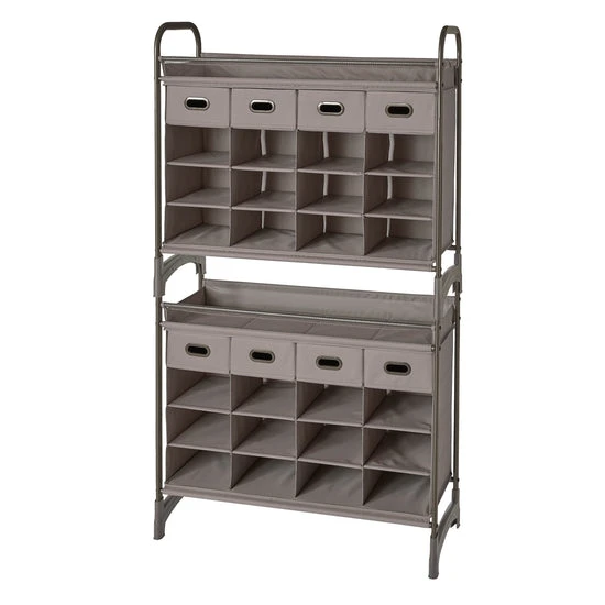 16 Compartment Shoe Organizer with Drawers - photo 4