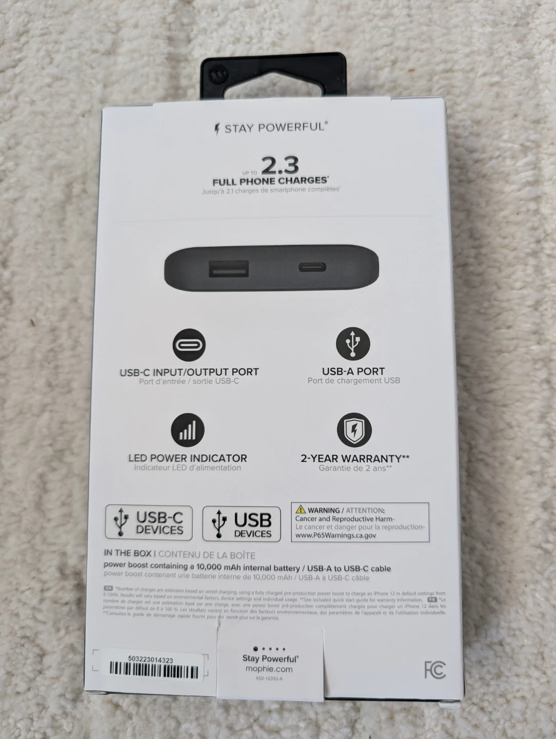 Mophie Power Boost Portable Battery 10,000 mAh