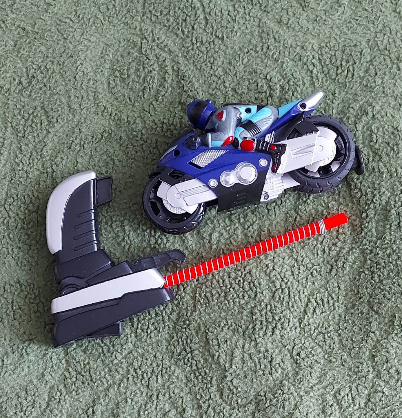 Toy Motorcycle with Projectile Launcher